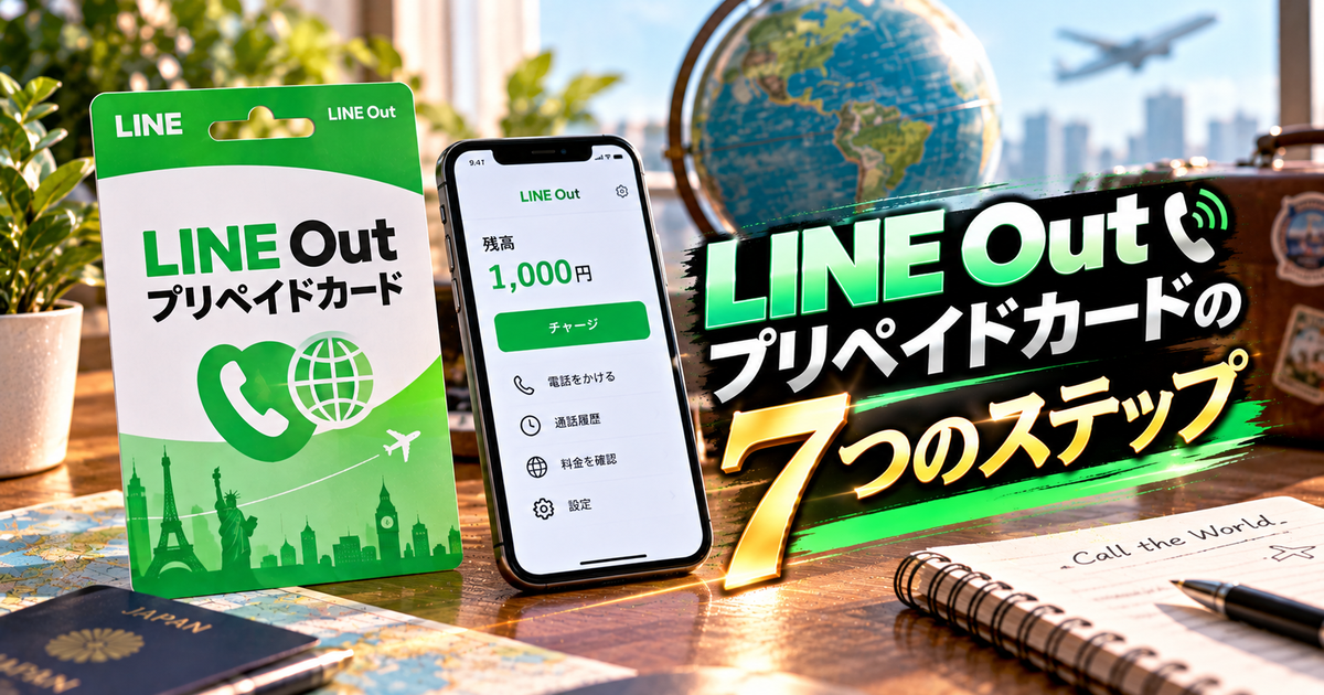 LINE Outプリペイドカードの購入から活用まで7つの実務ステップ｜通話料を確実に節約できる！